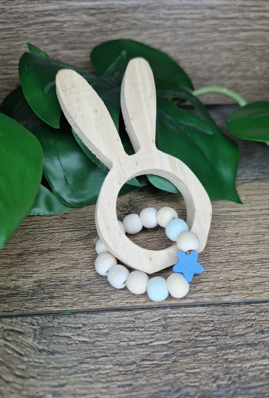 Jouet lapin étoile bleu